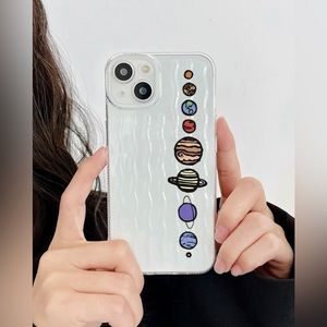 NWT iPhone 13ProMax Space Clear Rubber Case w/Planets